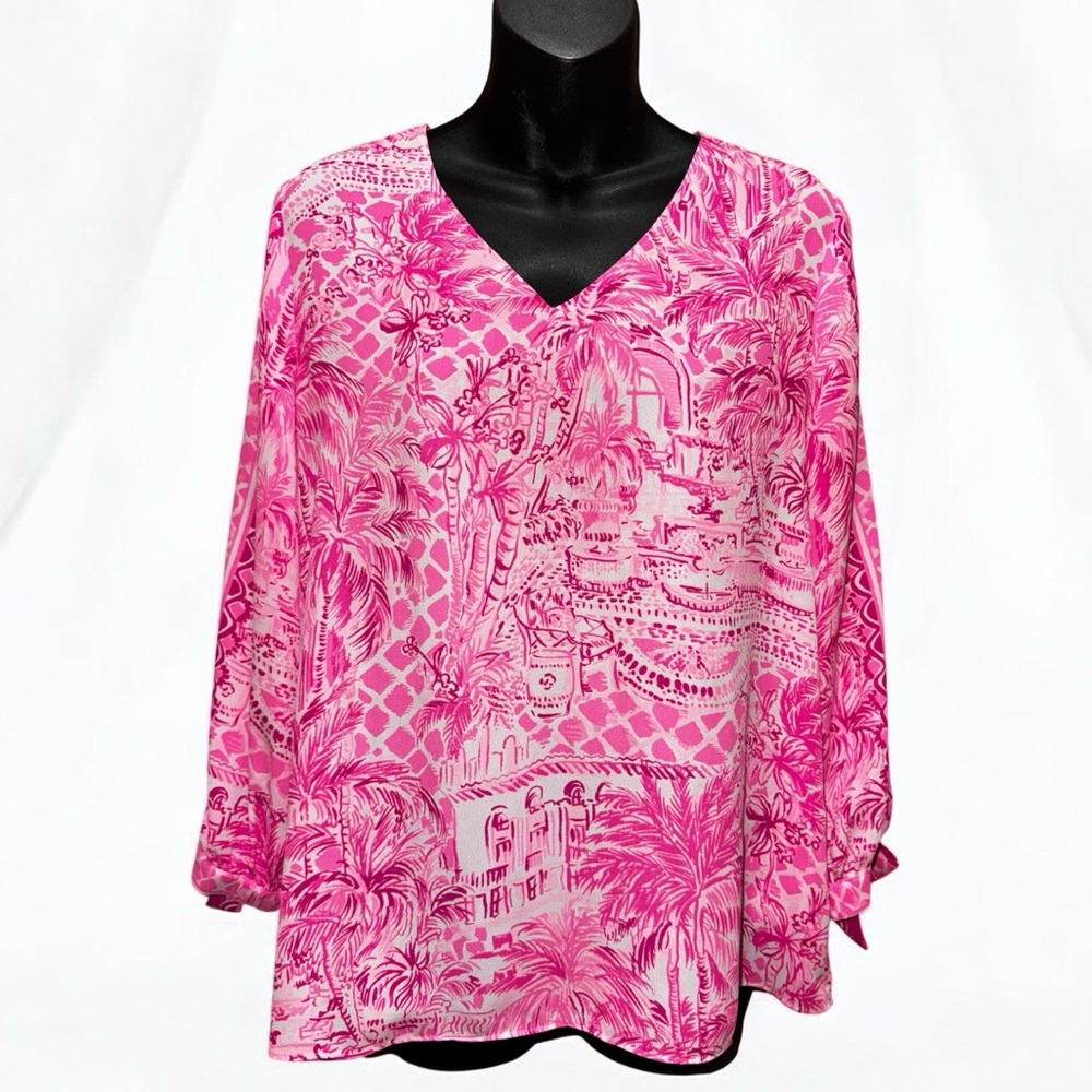 Lilly Pulitzer Pamala Top in Paradise Pink size Small - Picture 2 of 15